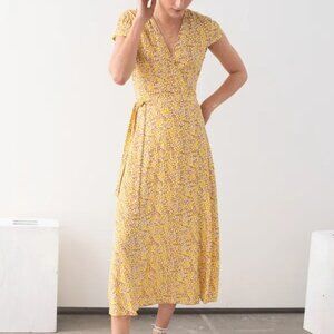 & Other Stories Floral Wrap Dress, 6